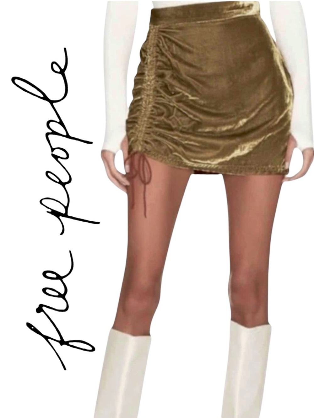 Free People • NWT Vivienne Velvet Mini Skirt || Size 0